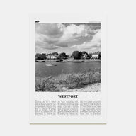 Westport, Connecticut Travel B&W Poster
