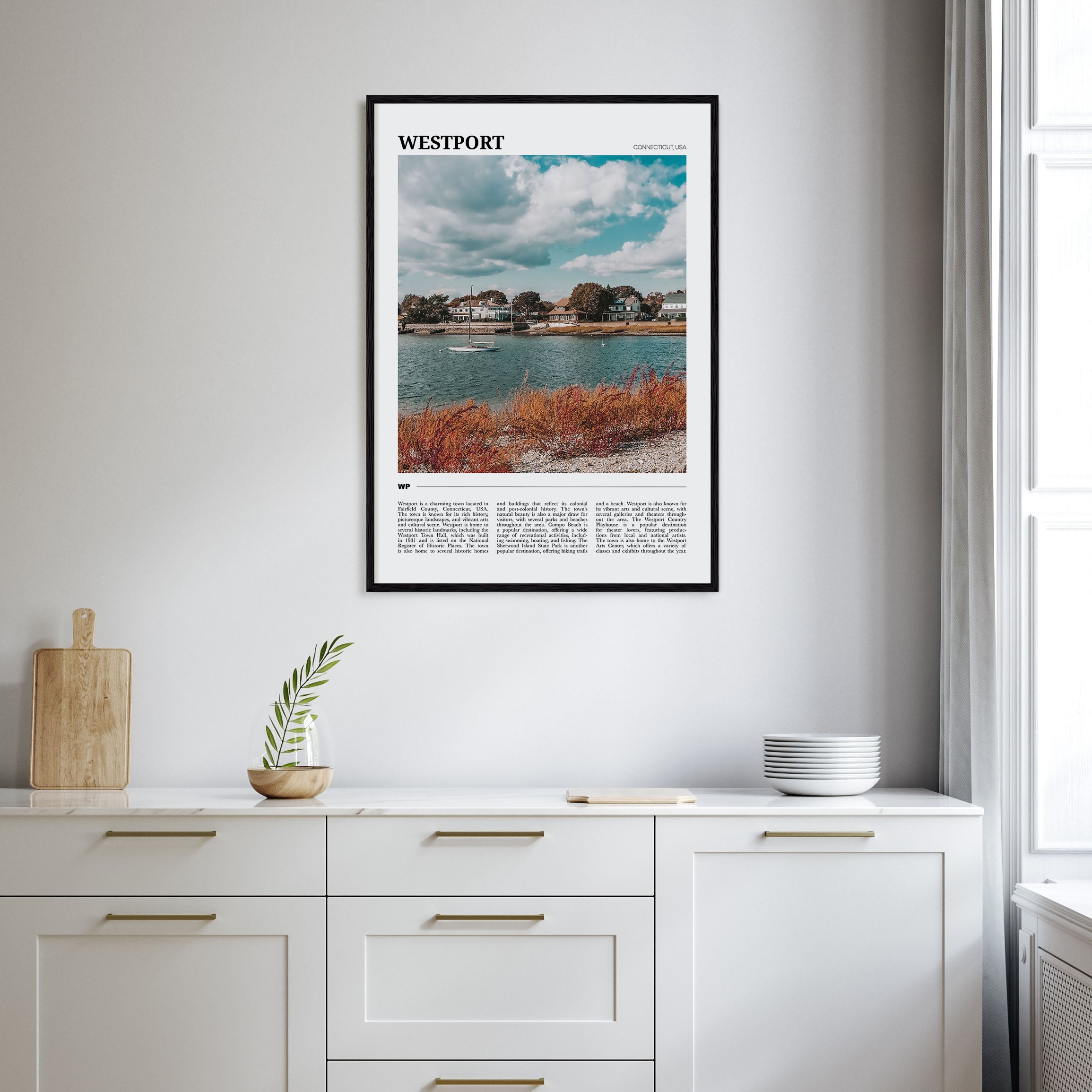 Westport, Connecticut Travel Color Poster