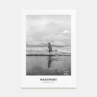 Westport, Washington Portrait B&W Poster