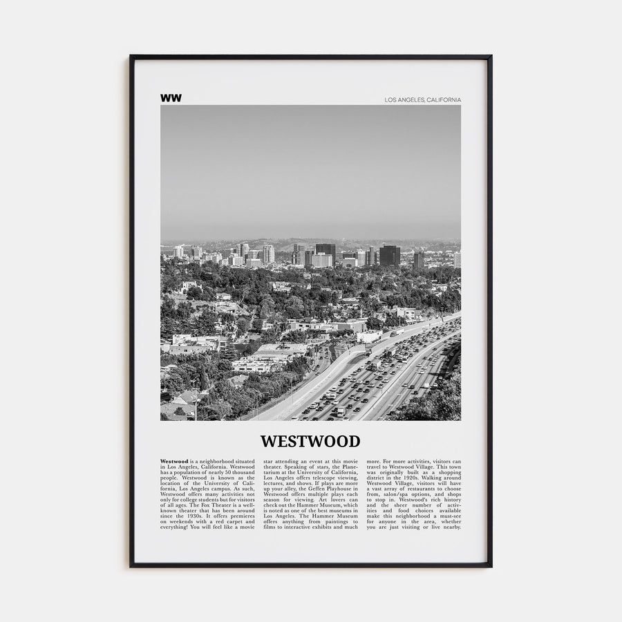 Westwood Travel B&W Poster