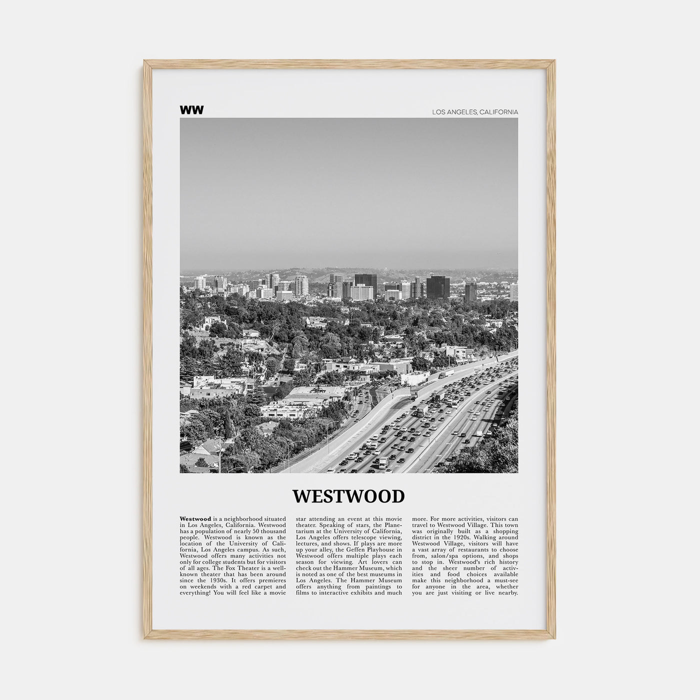 Westwood Travel B&W Poster