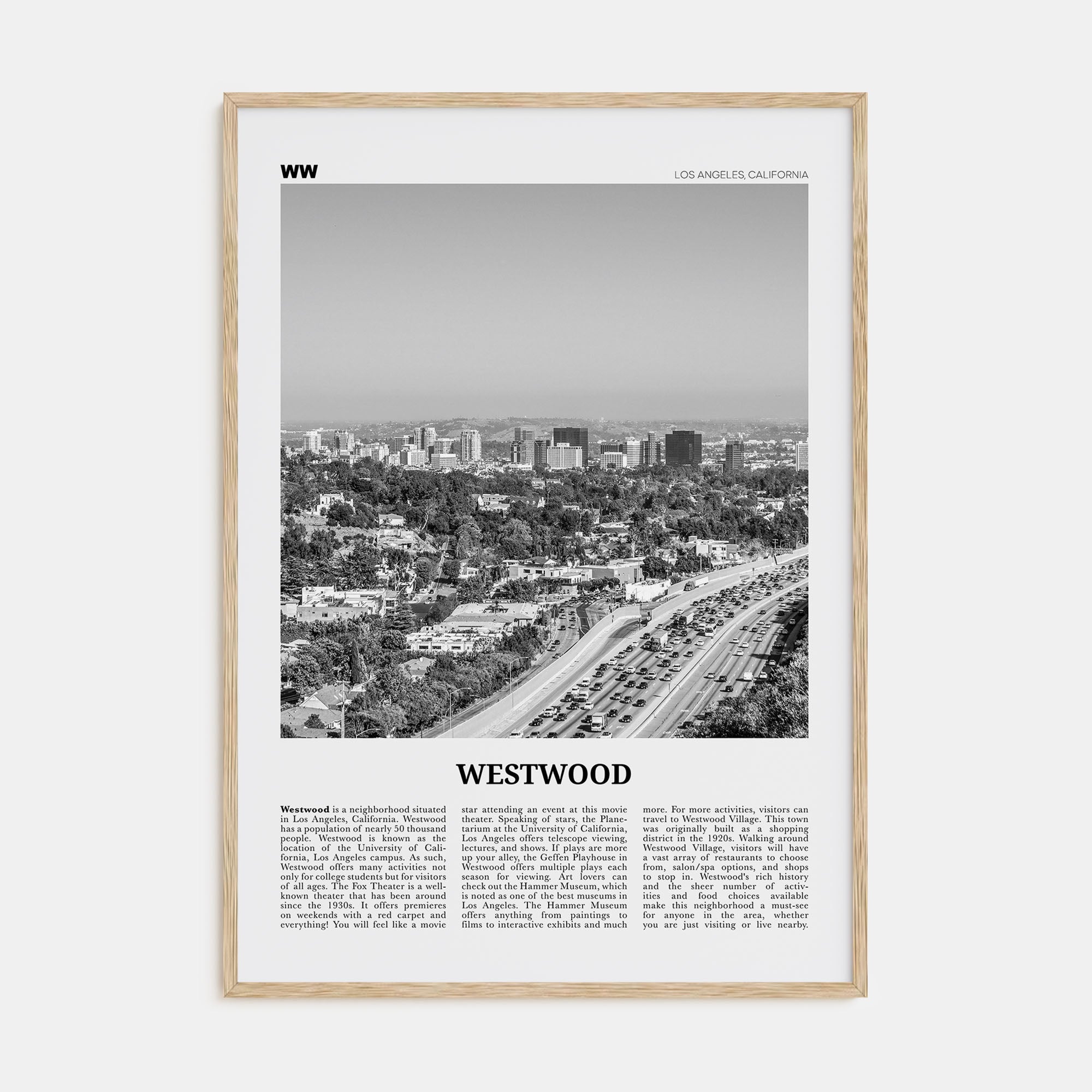 Westwood Travel B&W Poster