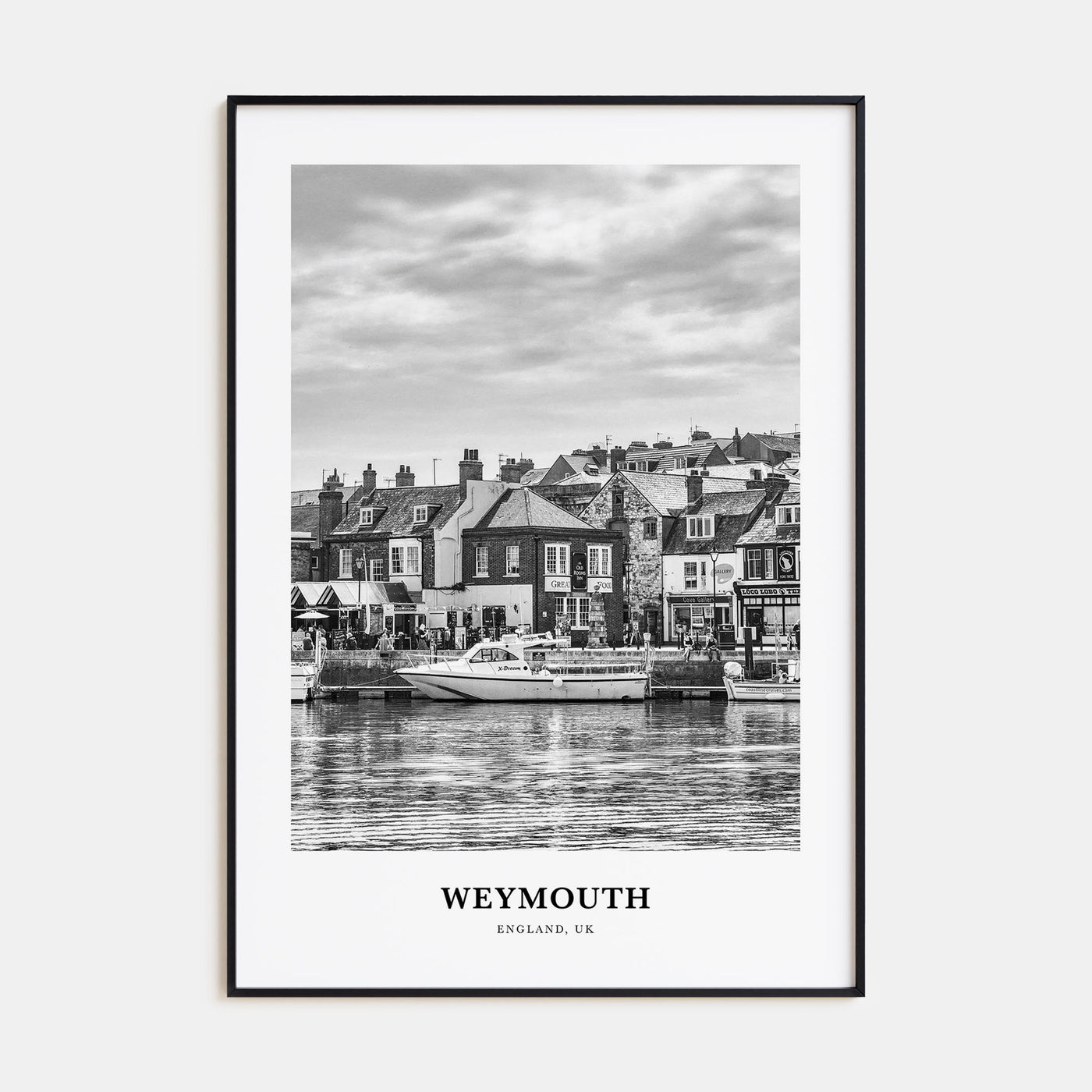 Weymouth Portrait B&W Poster