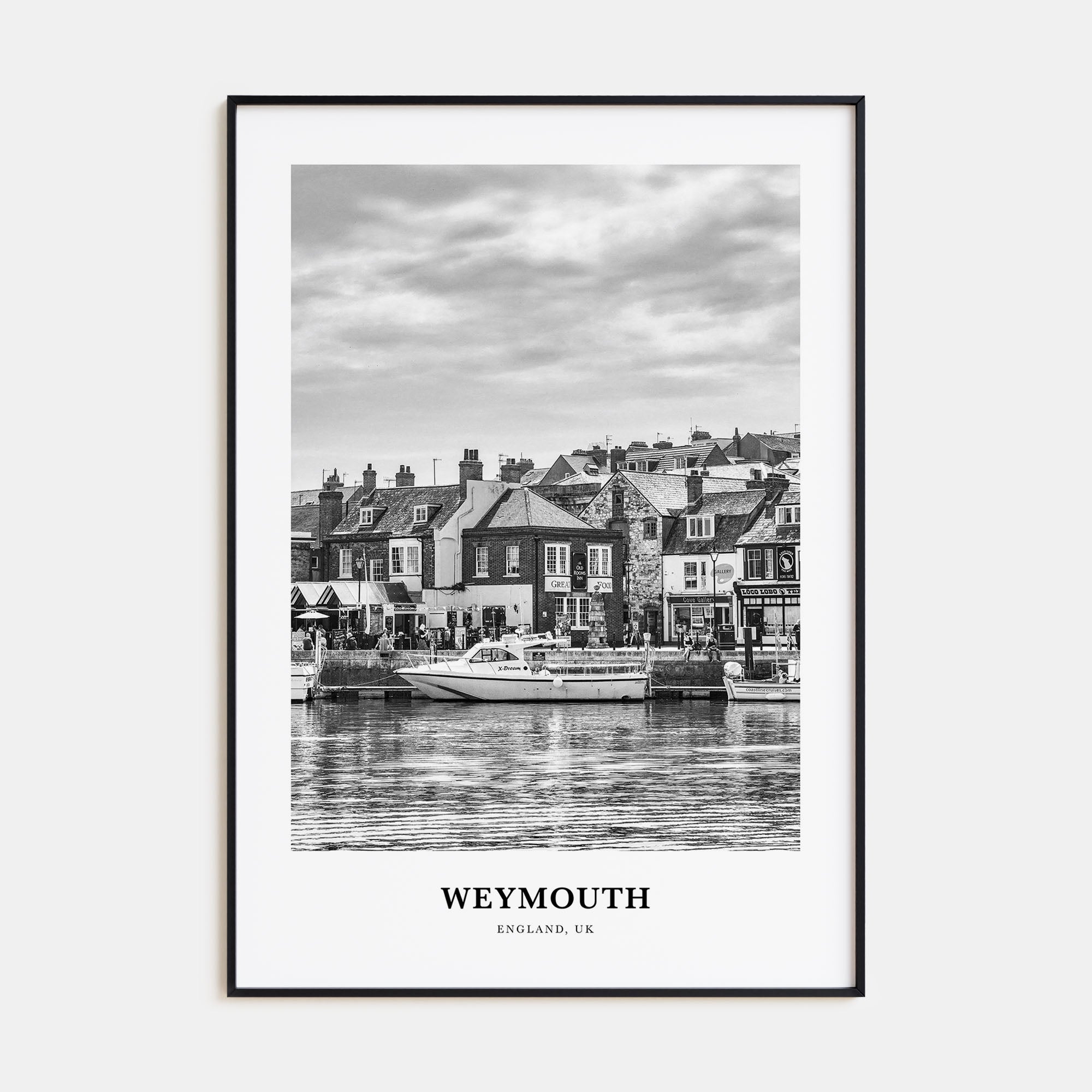 Weymouth Portrait B&W Poster