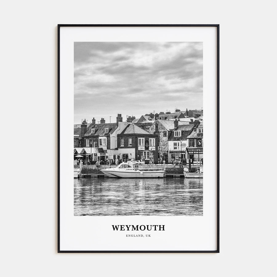 Weymouth Portrait B&W Poster