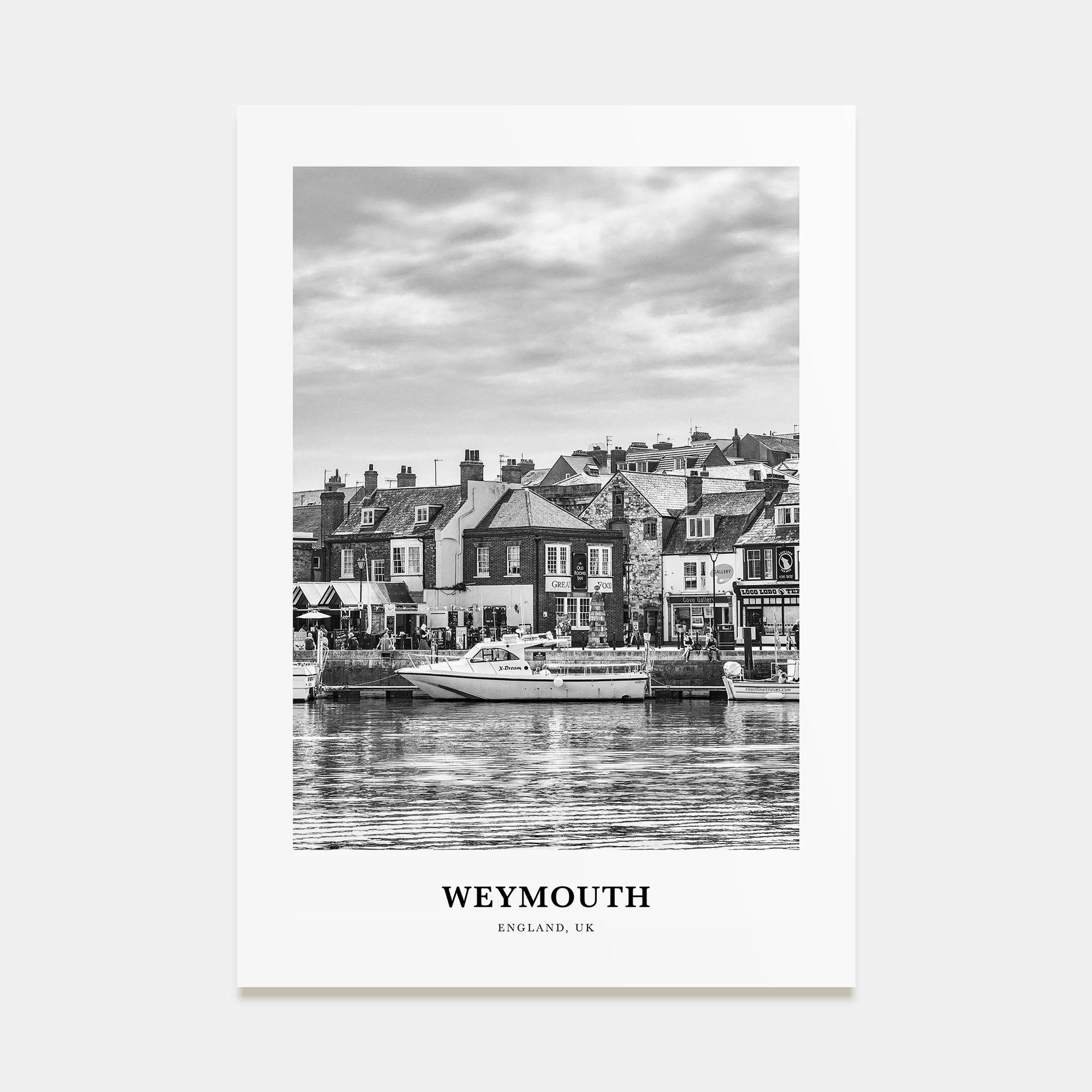 Weymouth Portrait B&W Poster