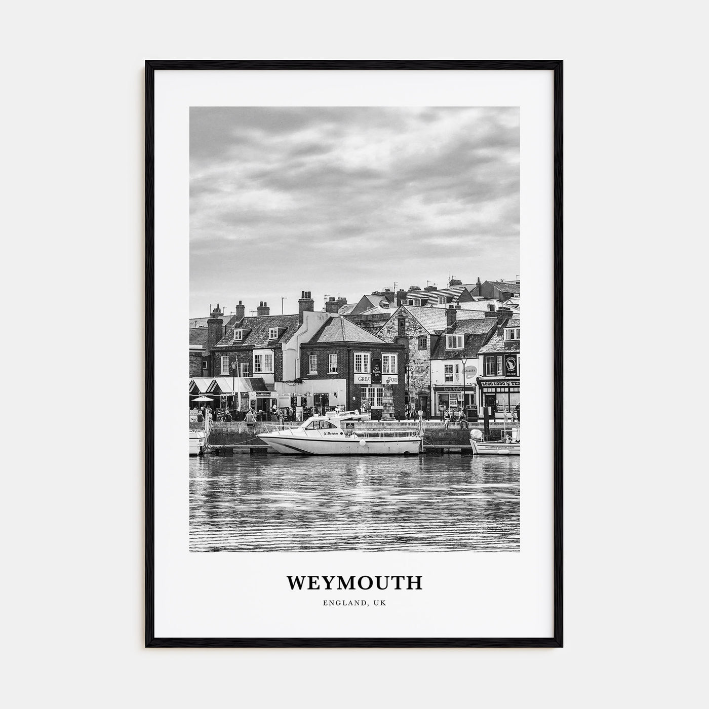 Weymouth Portrait B&W Poster