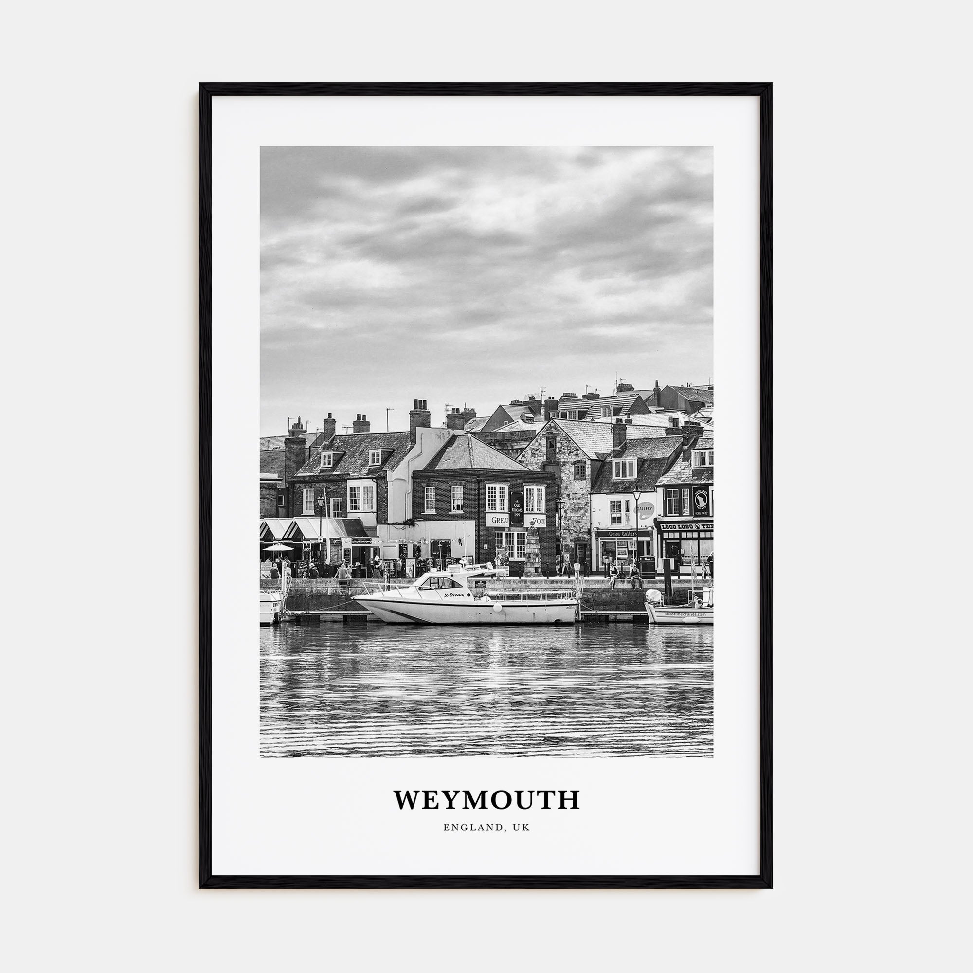 Weymouth Portrait B&W Poster