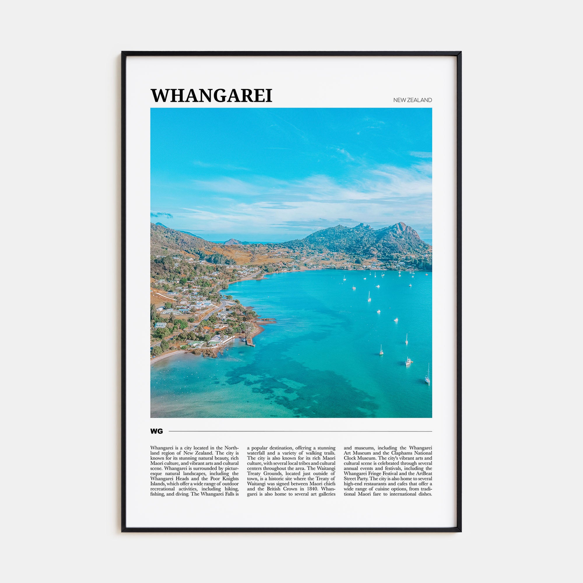 Whangarei Travel Color Poster