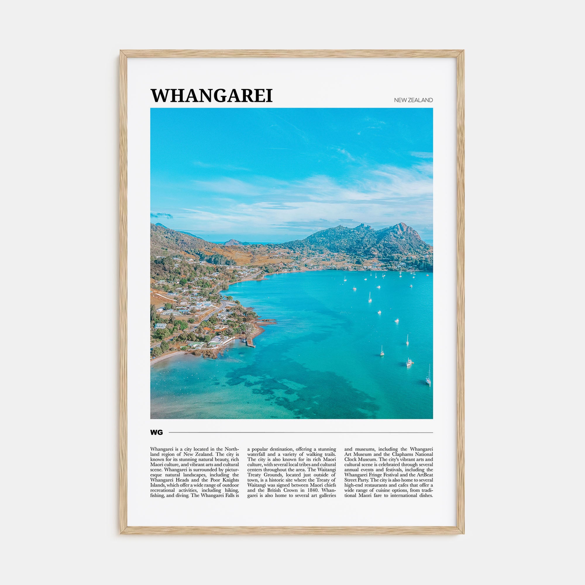 Whangarei Travel Color Poster