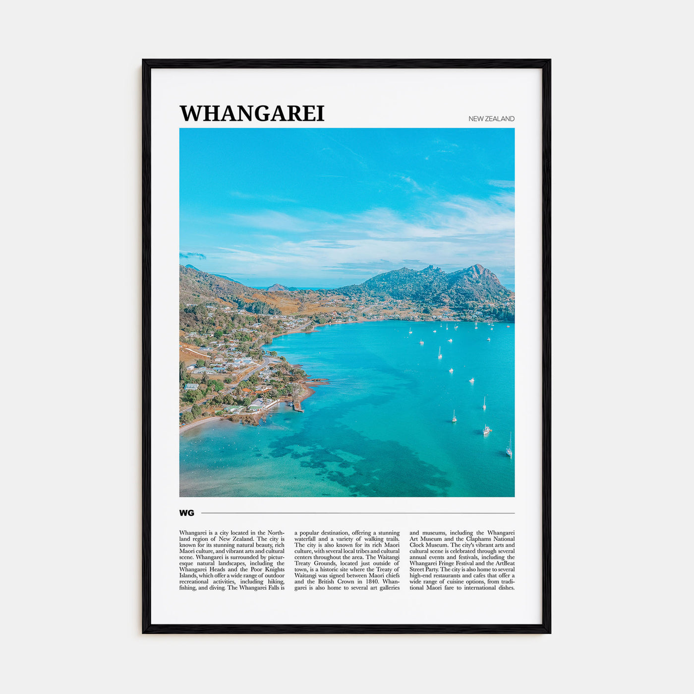 Whangarei Travel Color Poster