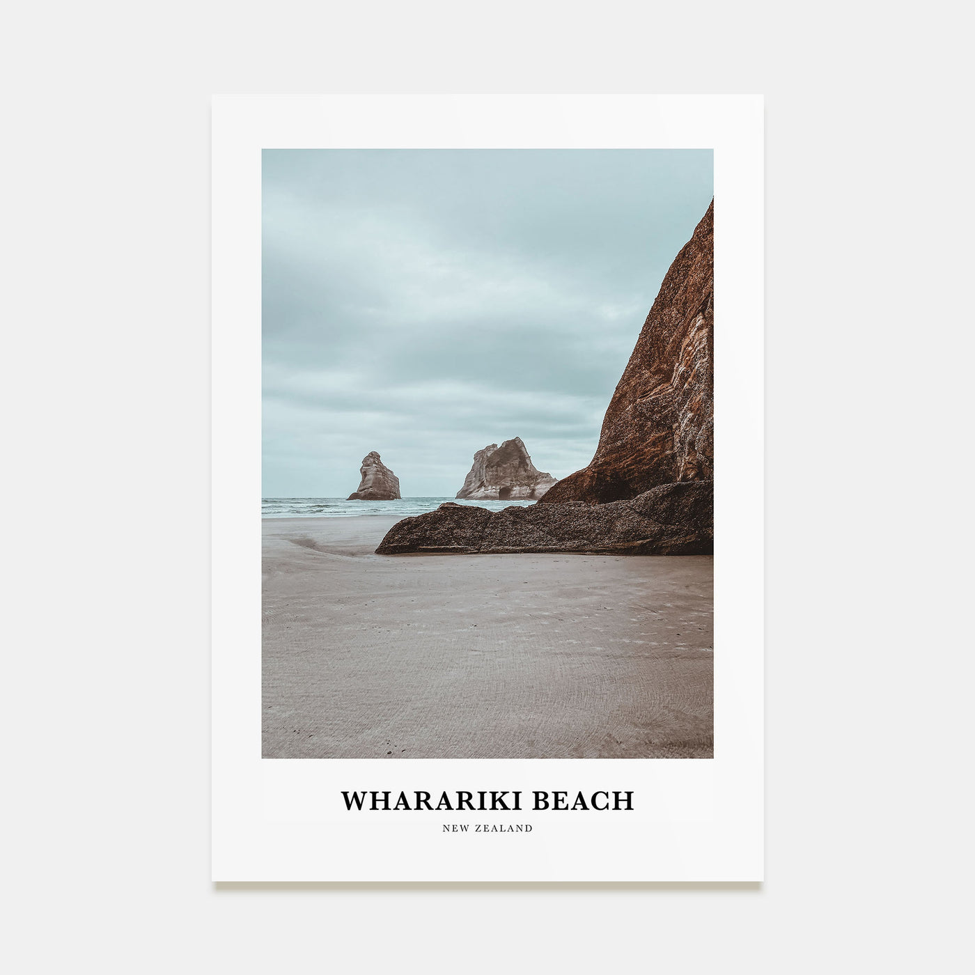 Wharariki Beach Portrait Color Poster