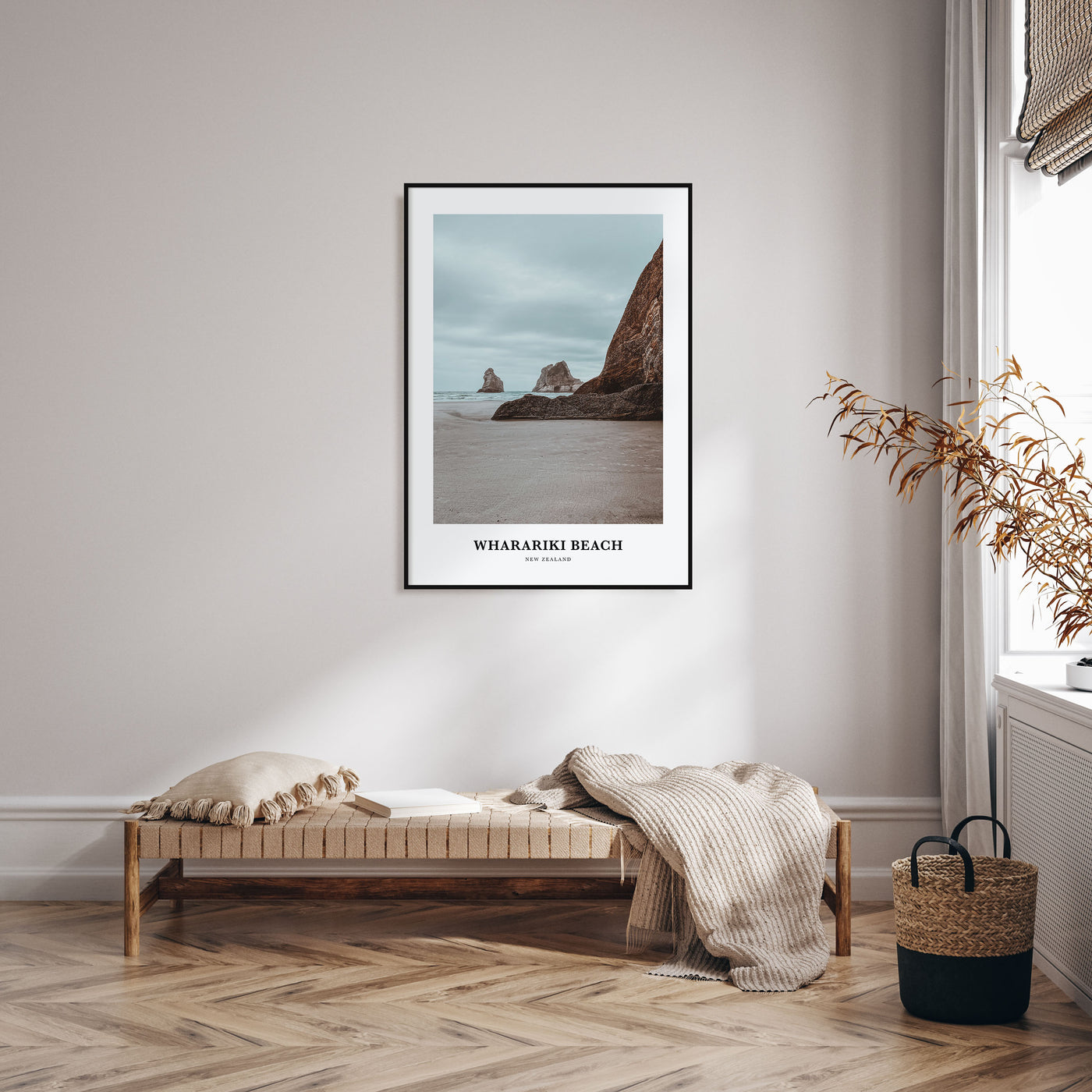 Wharariki Beach Portrait Color Poster