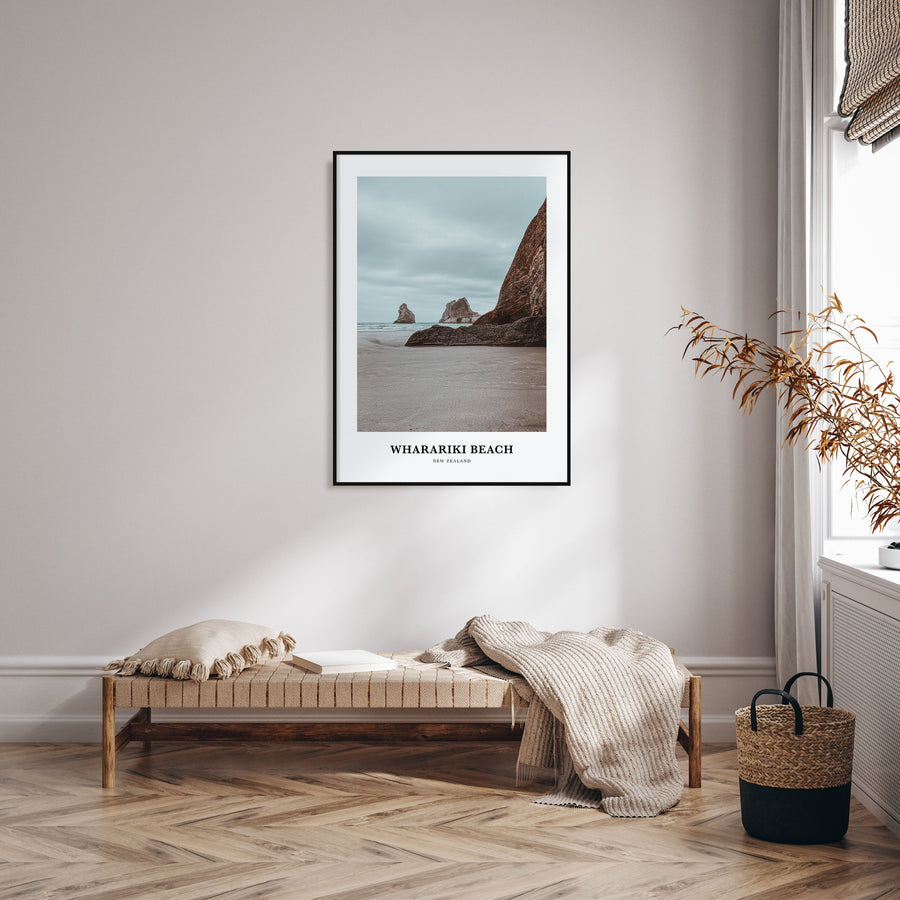 Wharariki Beach Portrait Color Poster
