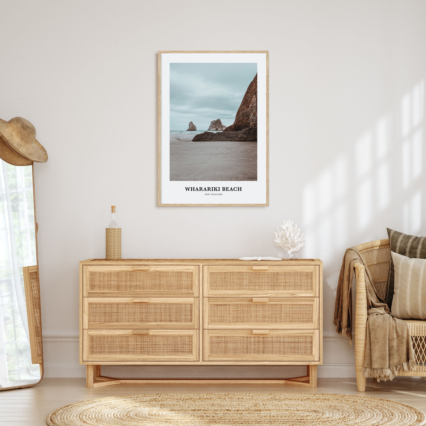 Wharariki Beach Portrait Color Poster