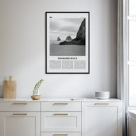 Wharariki Beach Travel B&W Poster