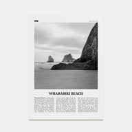 Wharariki Beach Travel B&W Poster