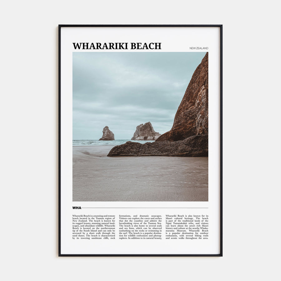 Wharariki Beach Travel Color Poster