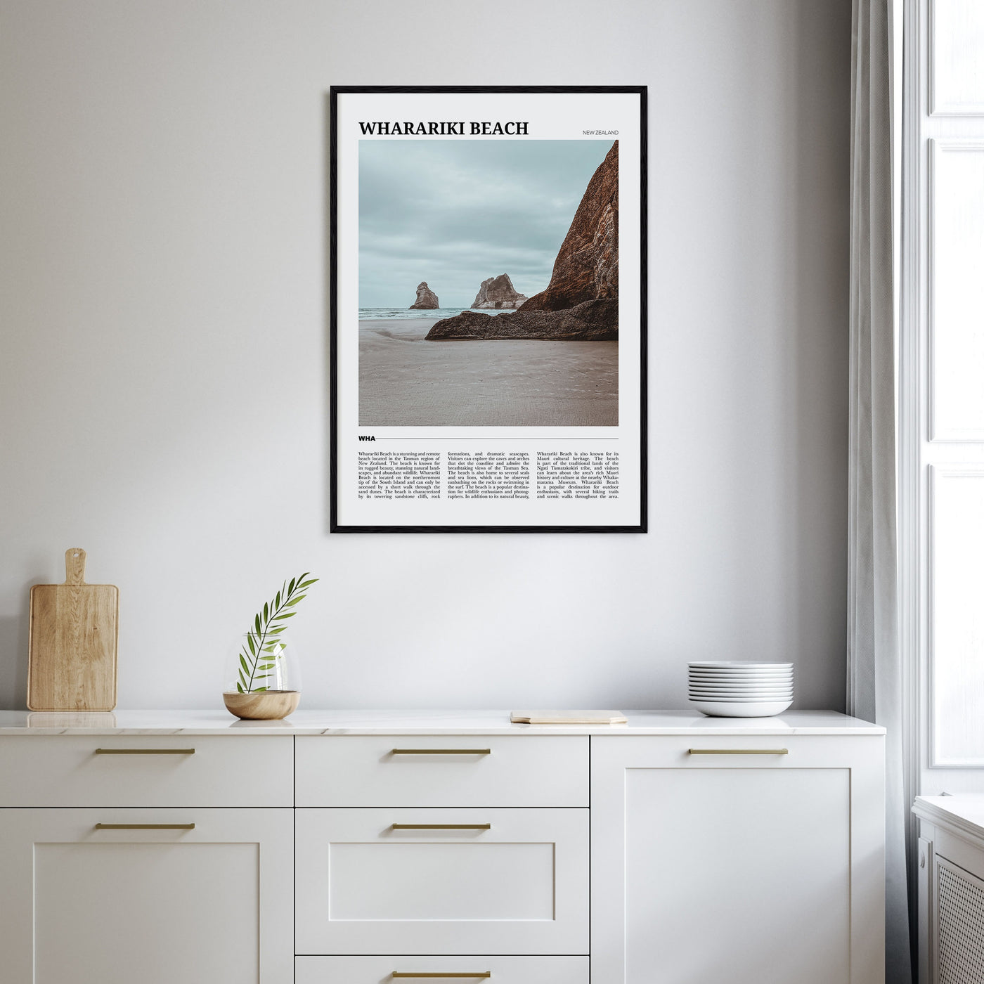 Wharariki Beach Travel Color Poster