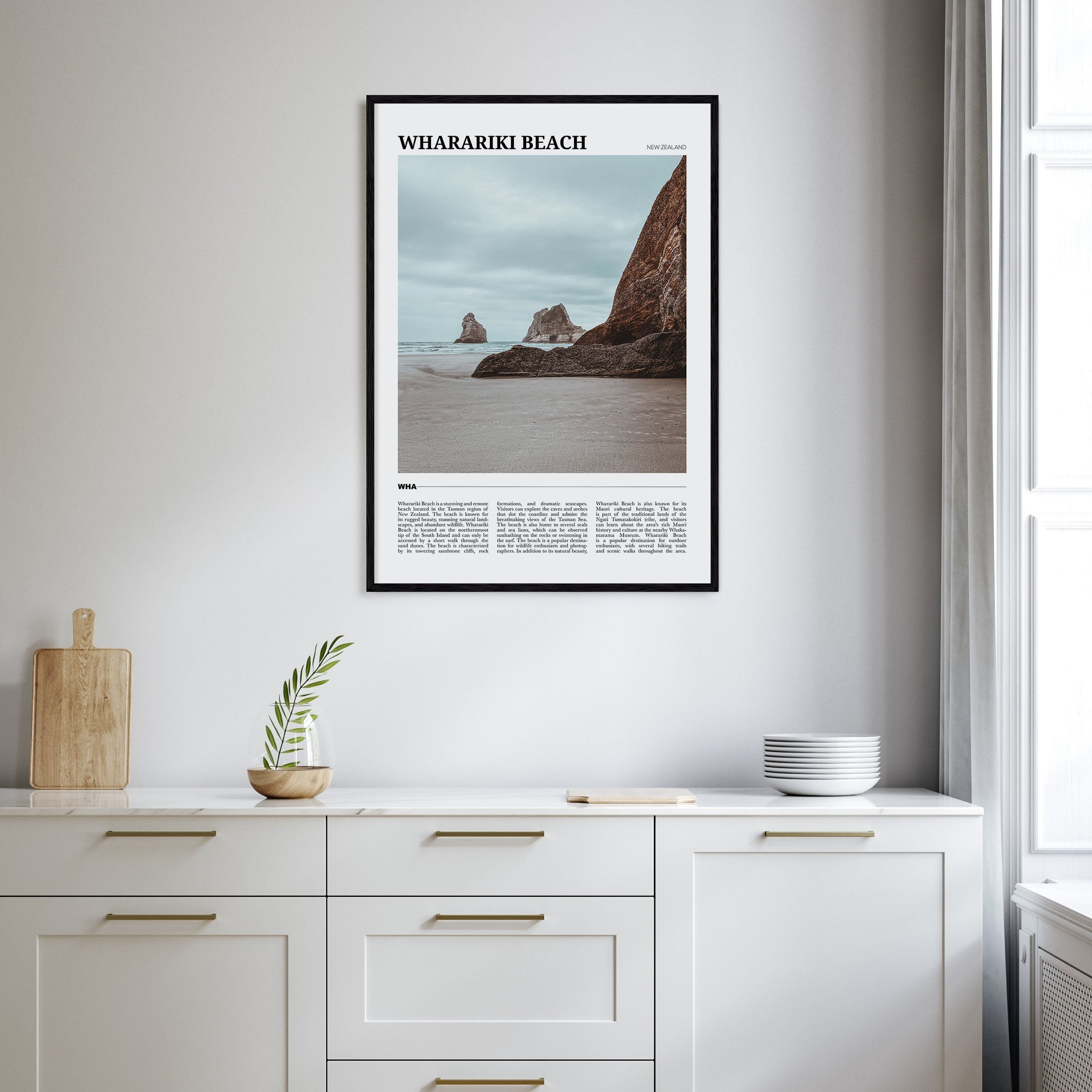 Wharariki Beach Travel Color Poster