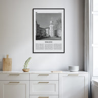 Wheaton Travel B&W Poster