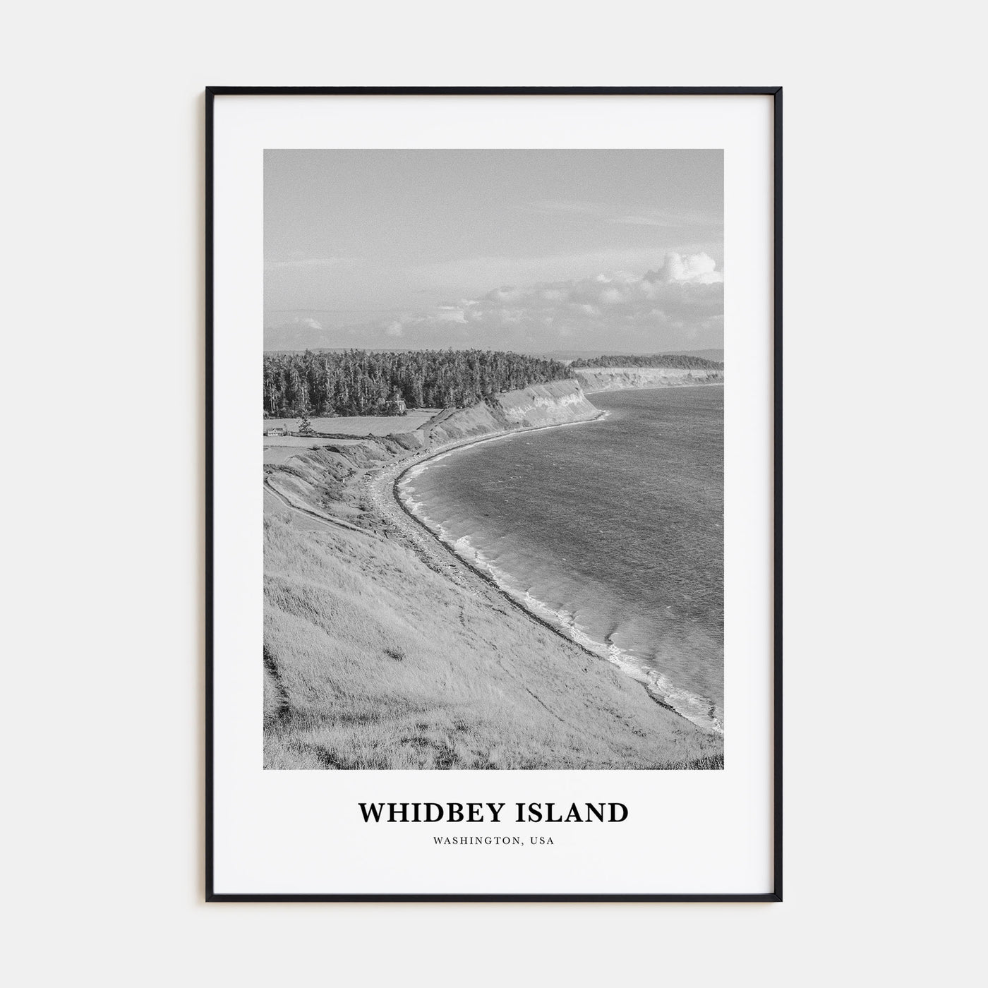 Whidbey Island Portrait B&W Poster