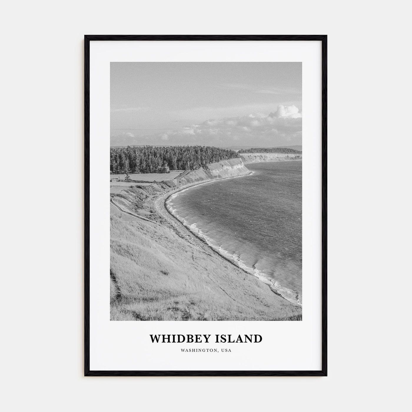 Whidbey Island Portrait B&W Poster