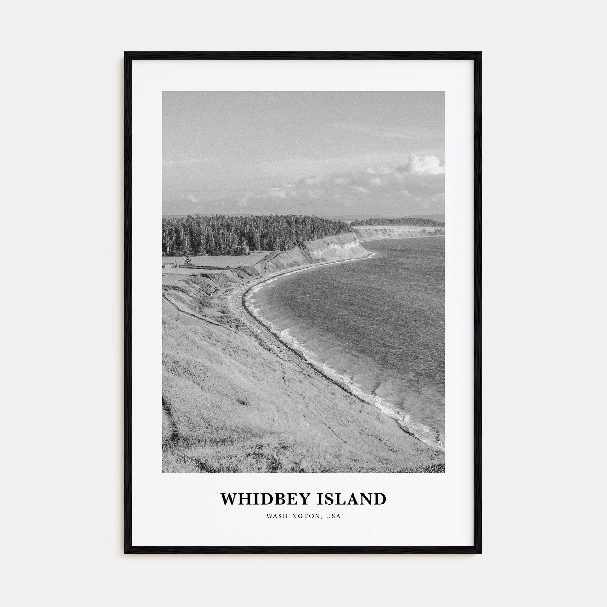 Whidbey Island Portrait B&W Poster