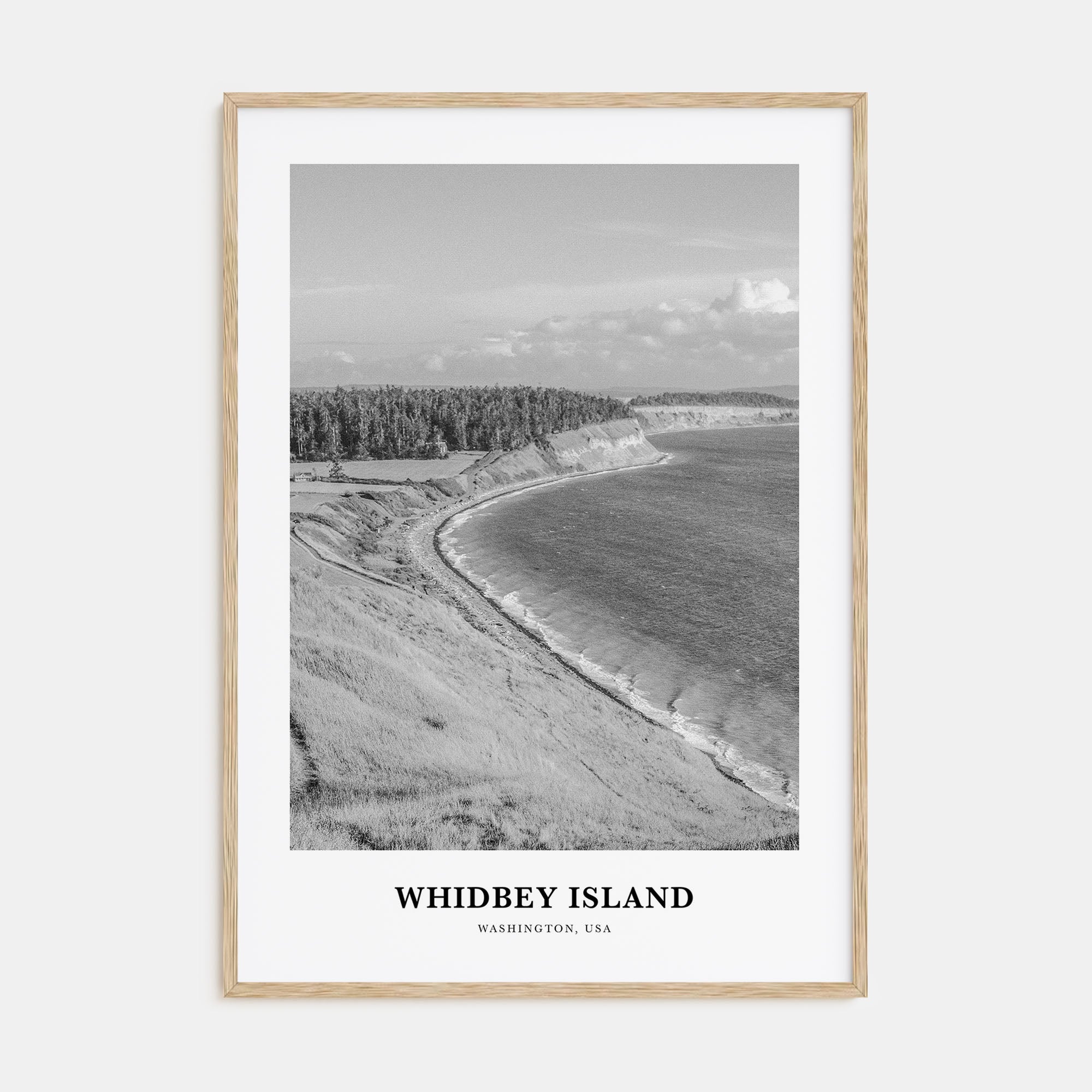 Whidbey Island Portrait B&W Poster