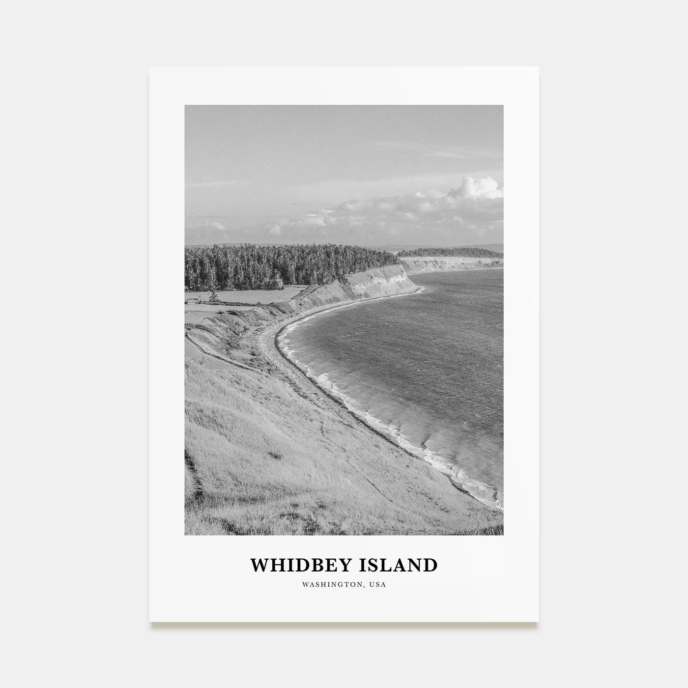 Whidbey Island Portrait B&W Poster