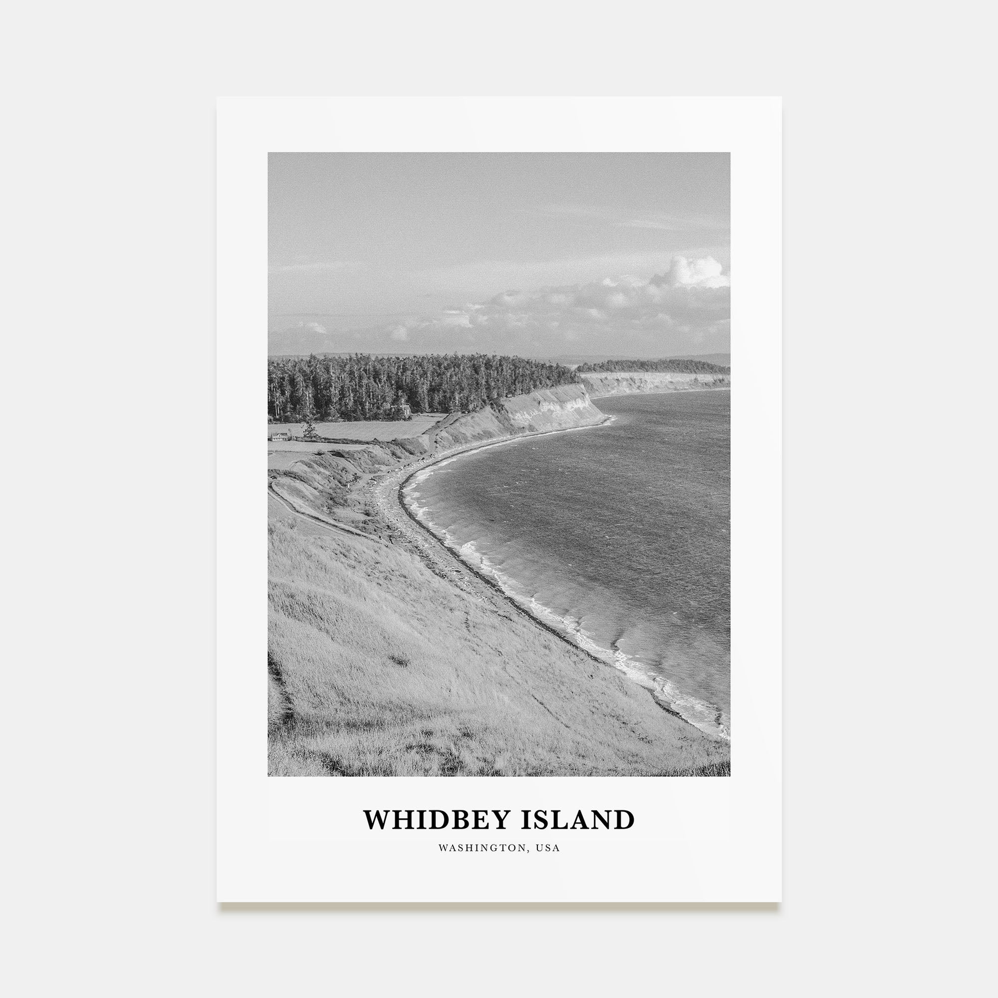 Whidbey Island Portrait B&W Poster