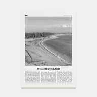 Whidbey Island Travel B&W Poster