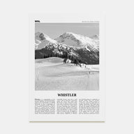 Whistler Travel B&W Poster