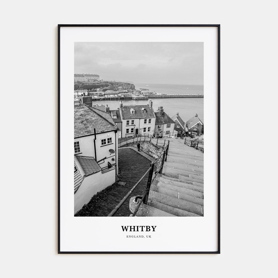 Whitby Portrait B&W Poster