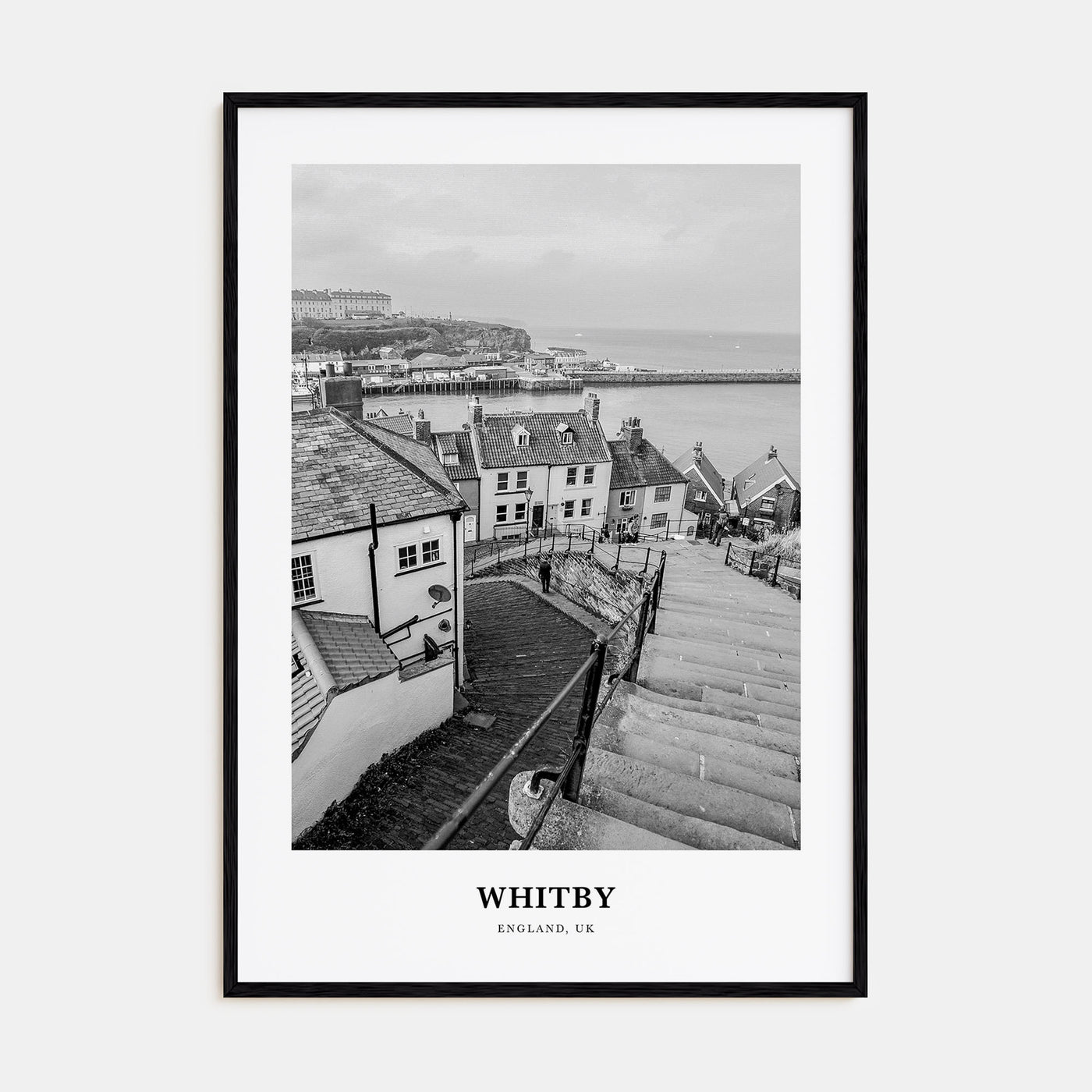 Whitby Portrait B&W Poster