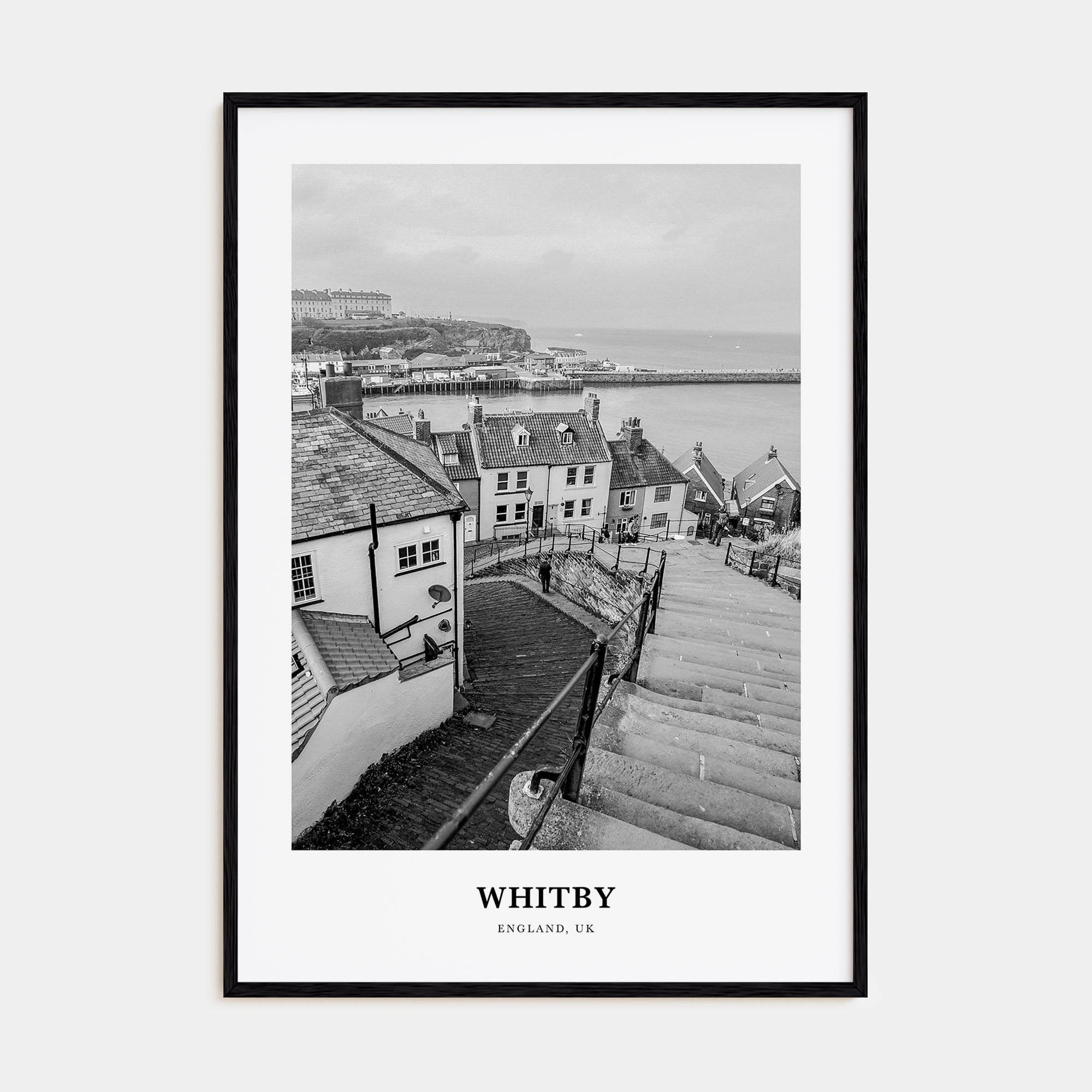 Whitby Portrait B&W Poster