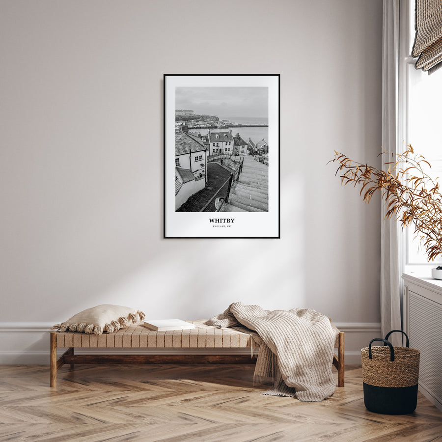 Whitby Portrait B&W Poster