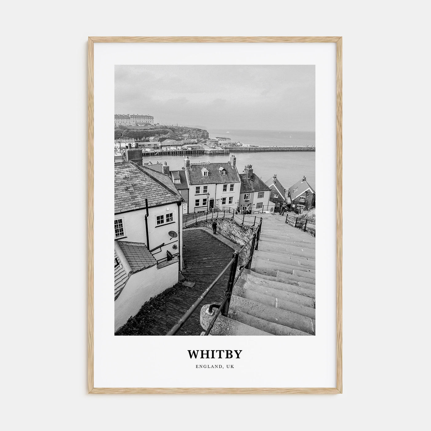 Whitby Portrait B&W Poster