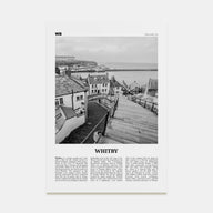 Whitby Travel B&W Poster