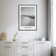 White Sands National Park Portrait B&W Poster