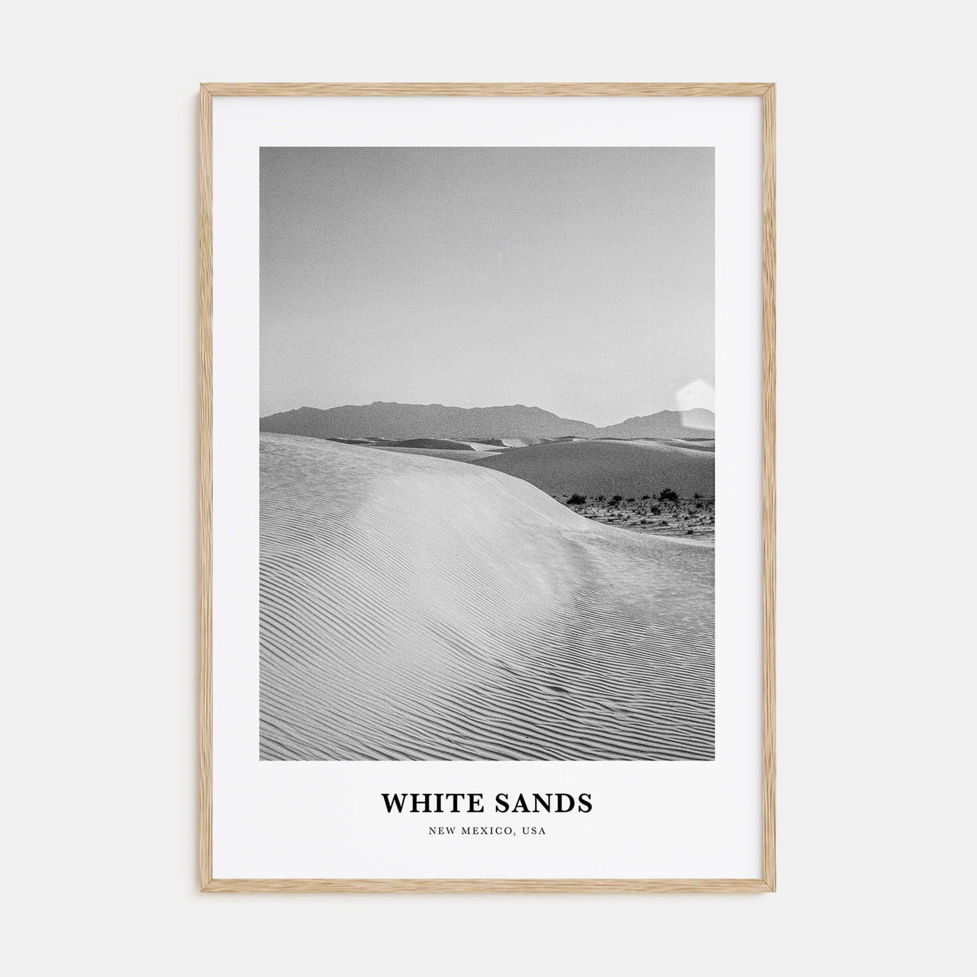 White Sands National Park Portrait B&W Poster