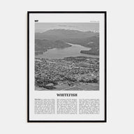 Whitefish Travel B&W Poster