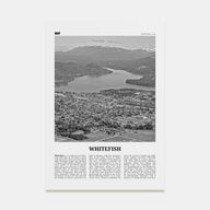 Whitefish Travel B&W Poster