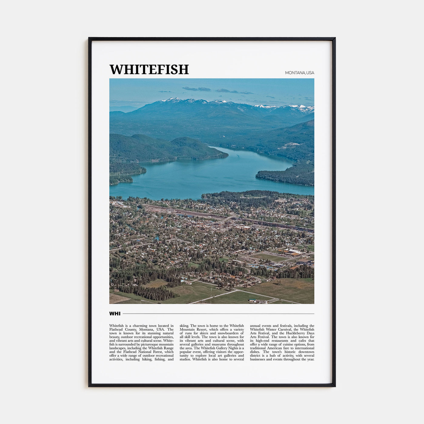 Whitefish Travel Color Poster