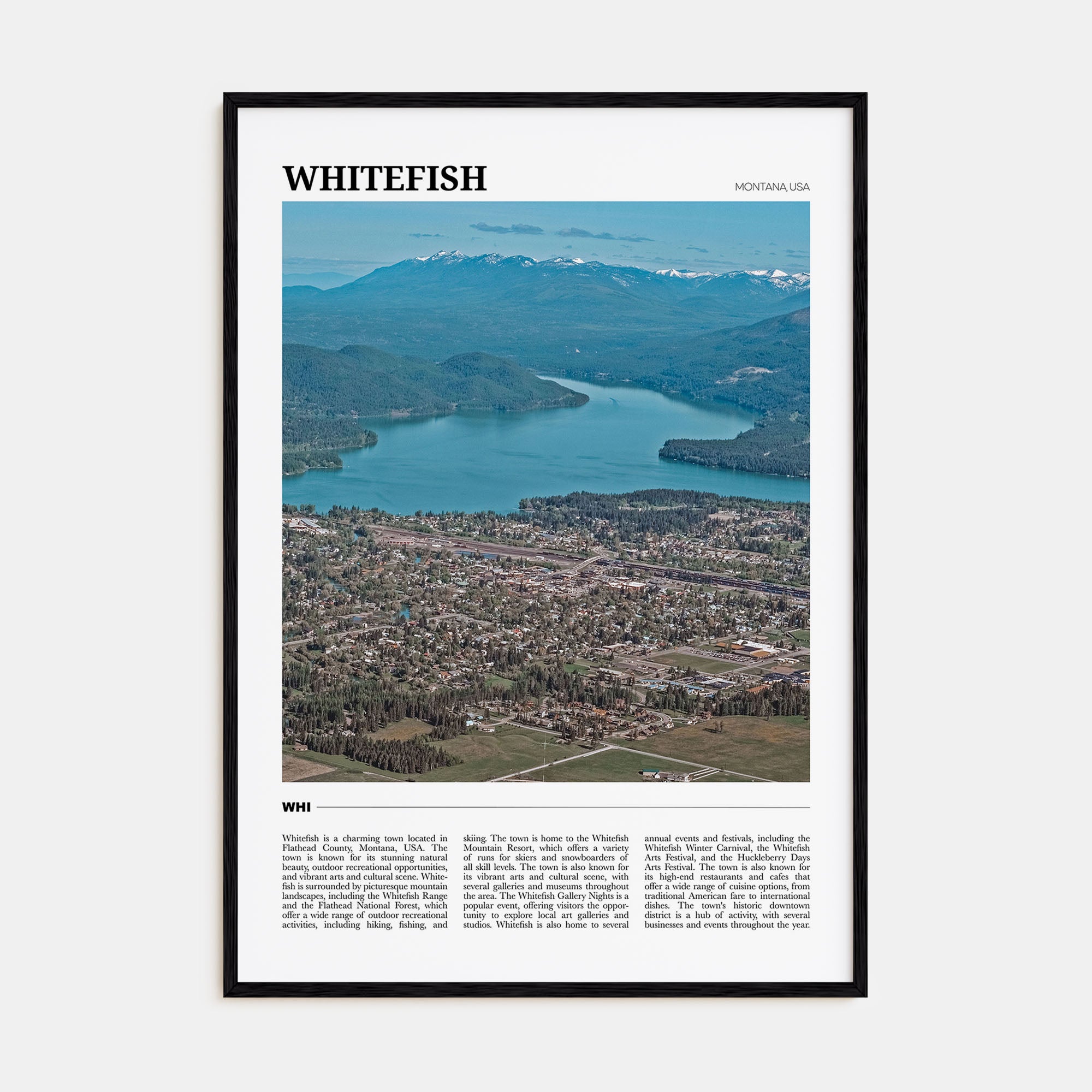Whitefish Travel Color Poster