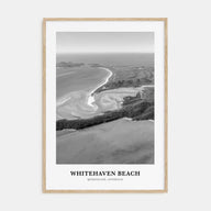 Whitehaven Beach Portrait B&W Poster
