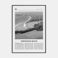 Whitehaven Beach Travel B&W Poster