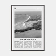 Whitehaven Beach Travel B&W Poster