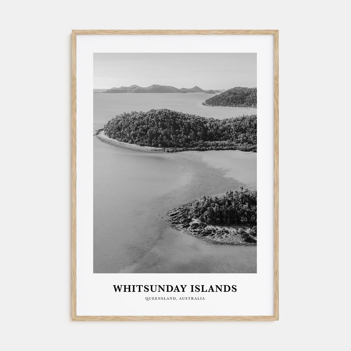 Whitsunday Islands Portrait B&W Poster