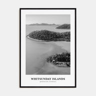 Whitsunday Islands Portrait B&W Poster